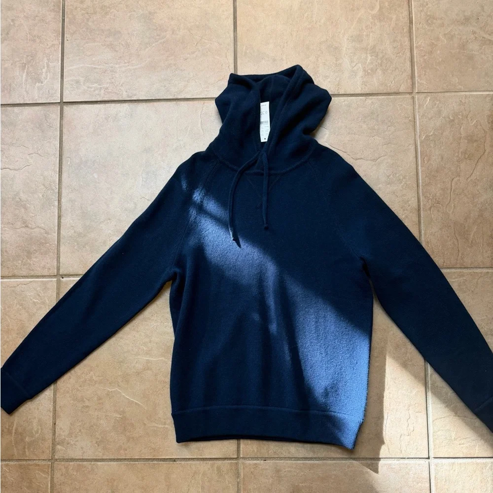 J. Crew Navy Blue Cashmere Hoodie NWT - Picture 1 of 2